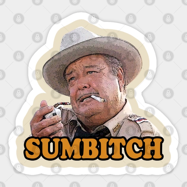 Justice Sheriff - Sumbitch Sticker by Phenom Palace